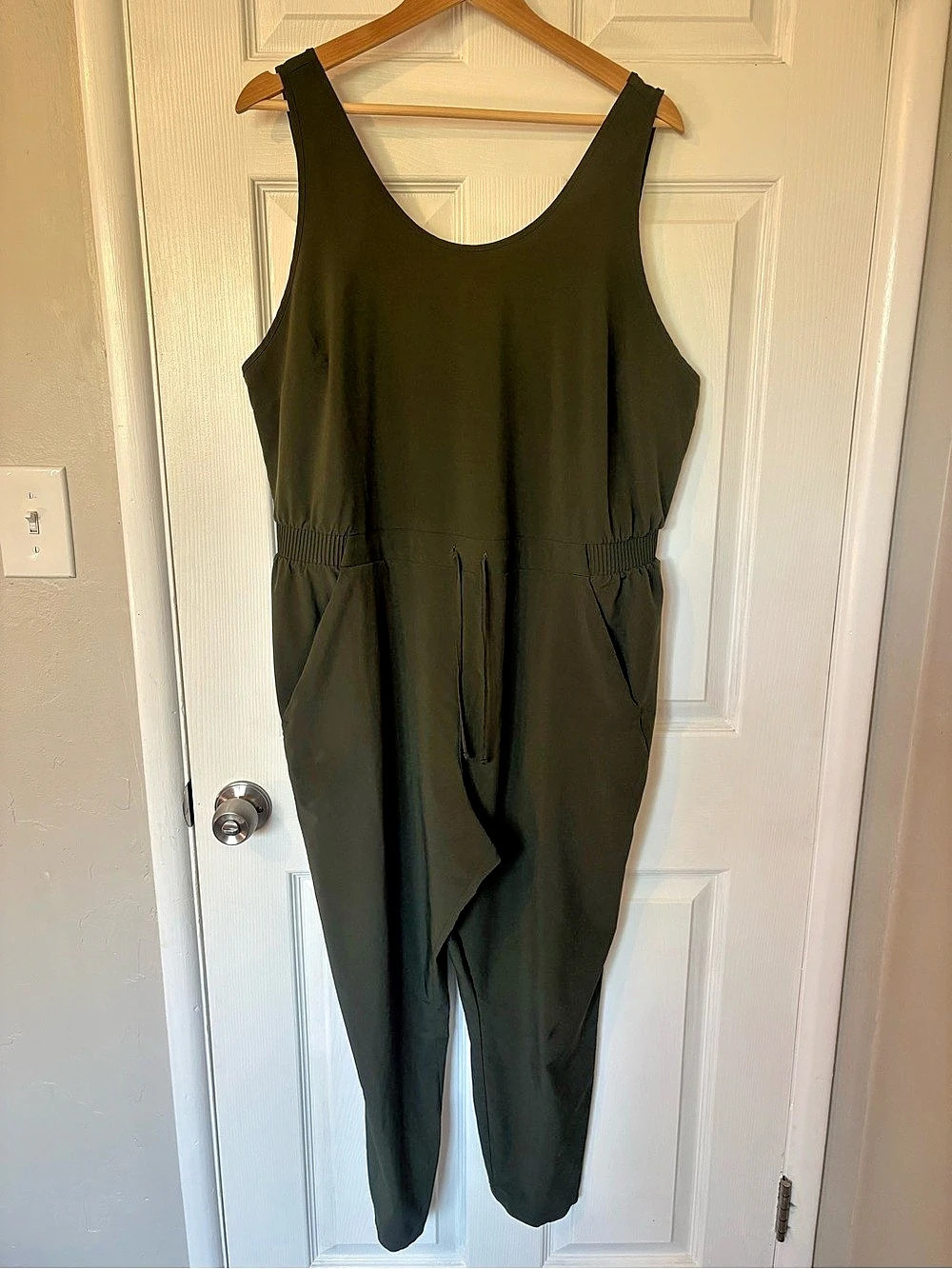 all in motion Olive Sleeveless Jumpsuit Size XXL - Picture 2 of 4